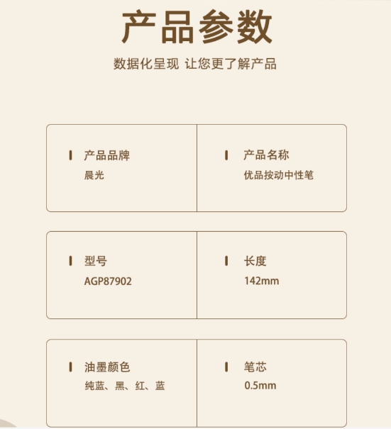晨光中性笔优品AGP879020.5按动子弹头普通油墨 1.jpg